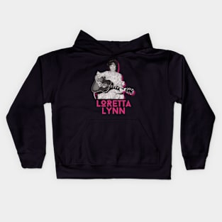 Loretta lynn 1970s retro Kids Hoodie